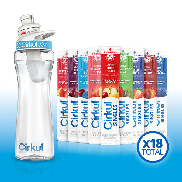 22oz. Plastic Bottle & FitSip® Mixed Berry